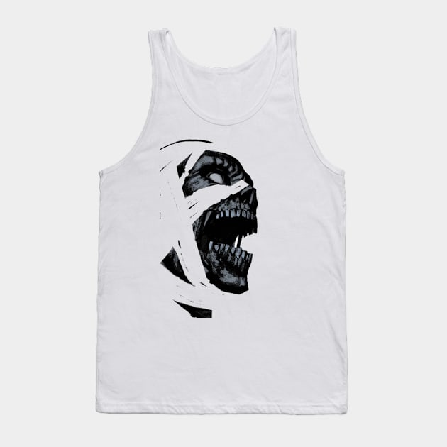 Skull Mummy Tank Top by highendtrashapparel